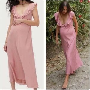 Hatch Emily Dress Pink Size 4 or XL Maternity